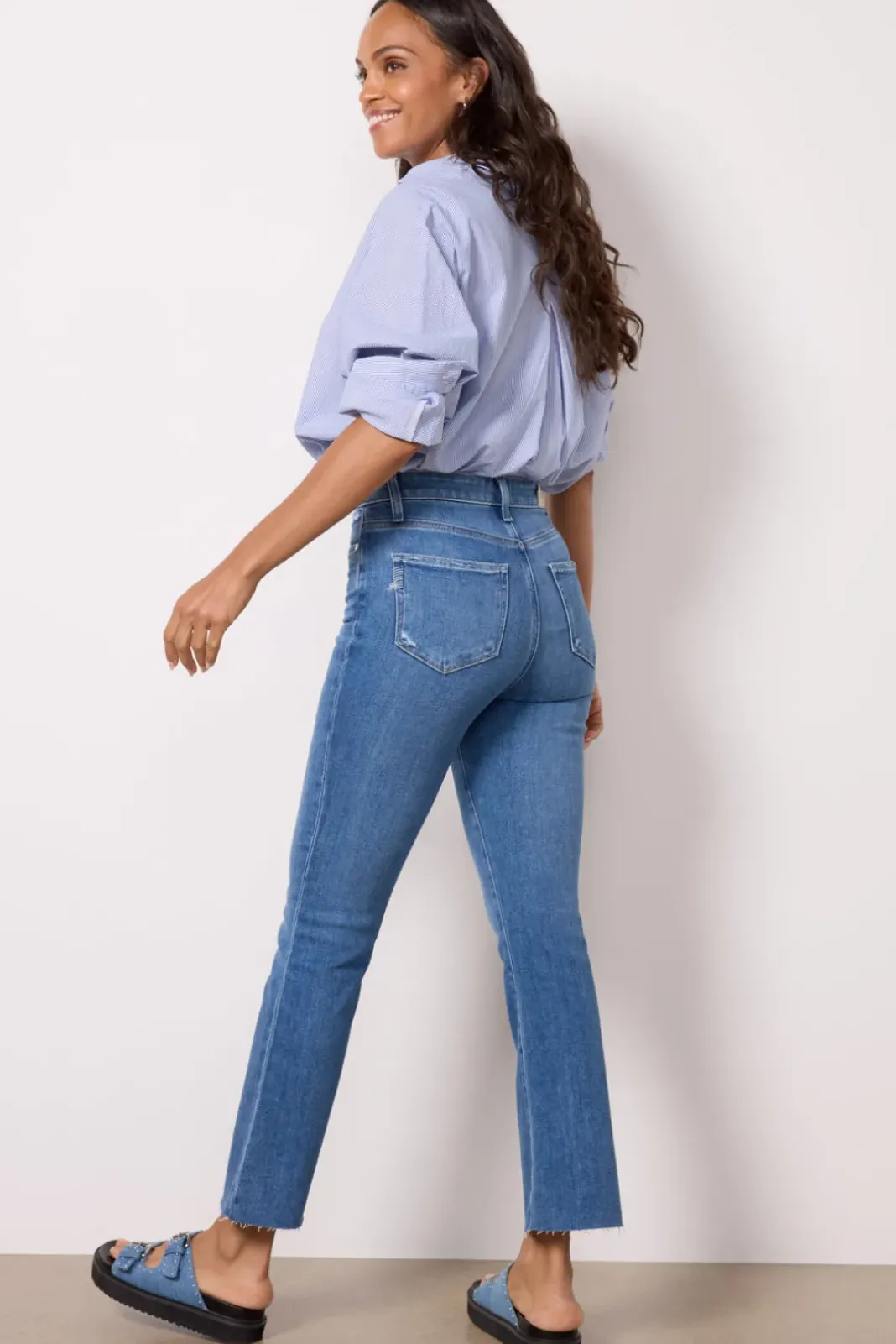 Jeans<PAIGE Claudine w/ Raw hem Flamencodistressed