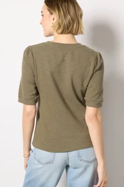 Tops & Tees<EVEREVE Cleo Puff Sleeve Top Olive