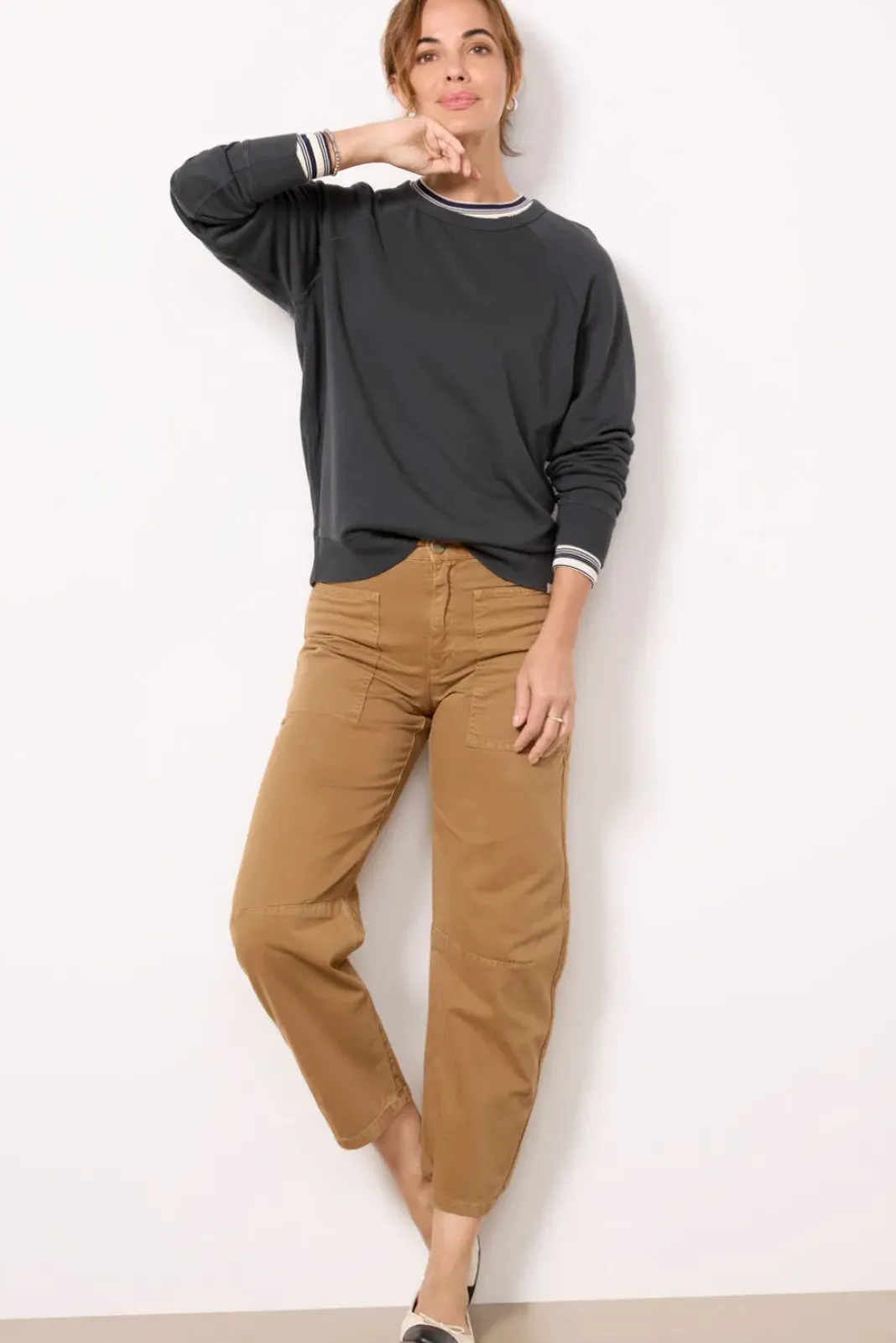 Sweatshirts<FAHERTY Coastal Cloud Crew Washedblack