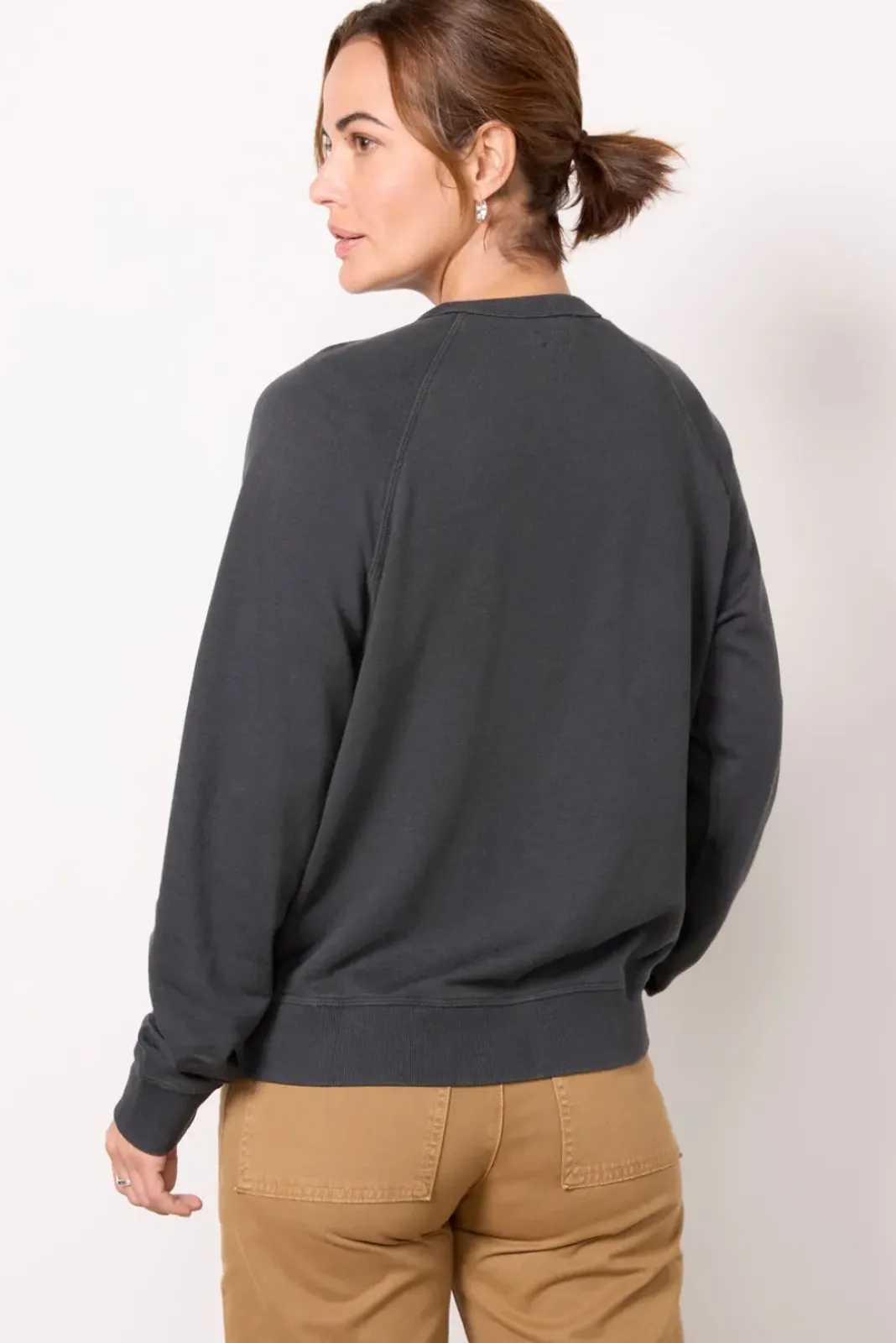 Sweatshirts<FAHERTY Coastal Cloud Crew Washedblack