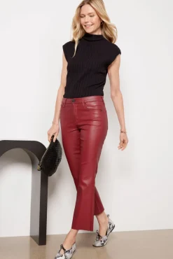 Pants & Leggings<KUT FROM THE KLOTH Coated Kelsey Crop Boot Red