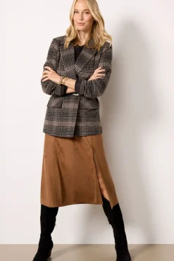 Skirts<EVEREVE Coco Suede Skirt Tobacco