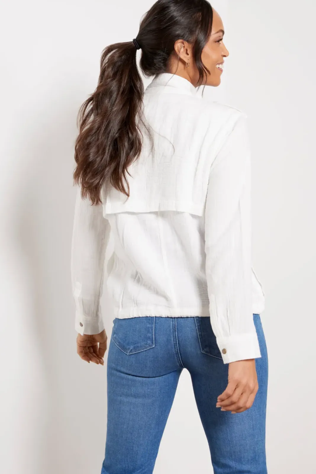Blazers & Jackets<RAILS Collins Double Gauze Jacket White