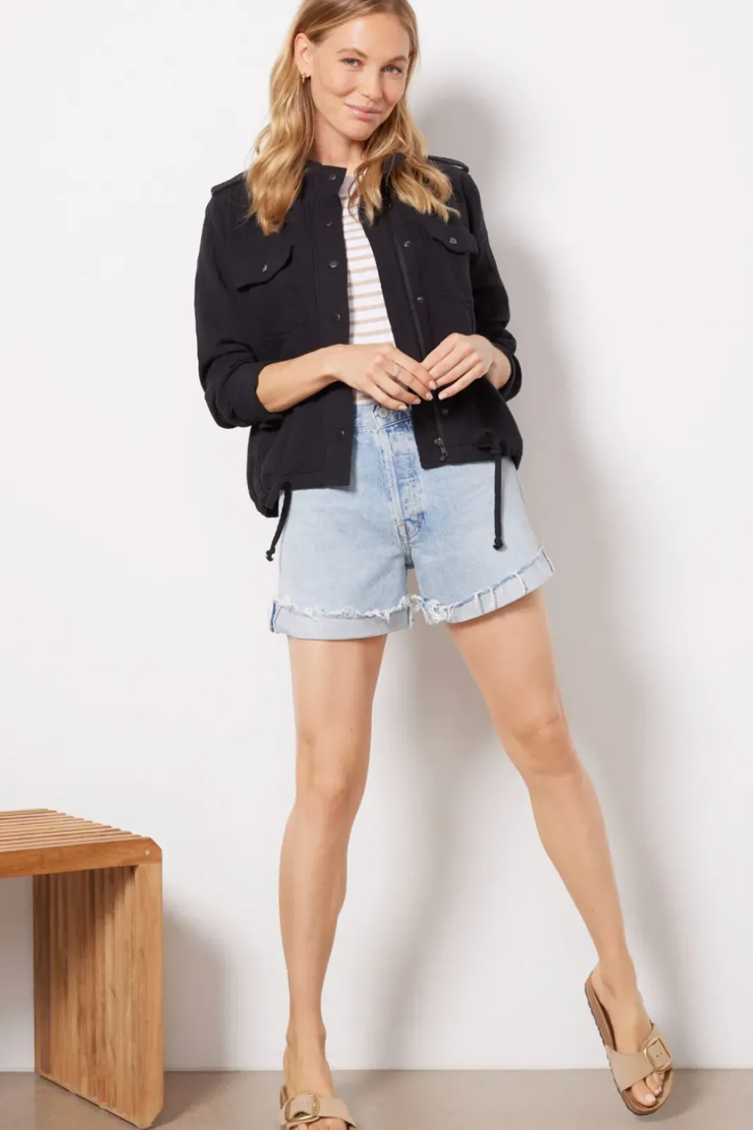 Blazers & Jackets<RAILS Collins Gauze Jacket Black