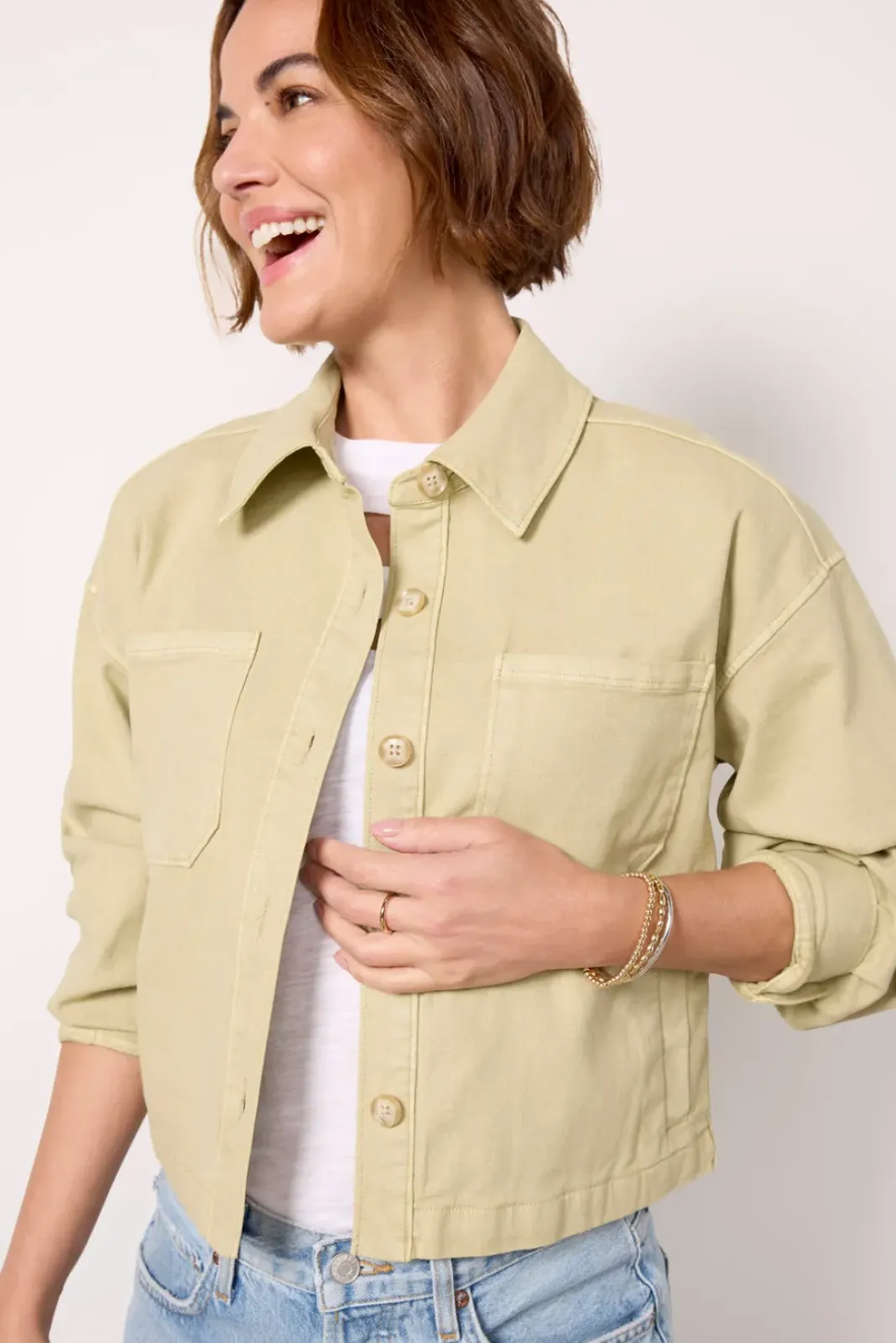 Blazers & Jackets<PAIGE Connor Shacket Paleolive