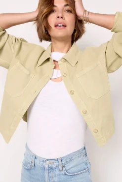 Blazers & Jackets<PAIGE Connor Shacket Paleolive