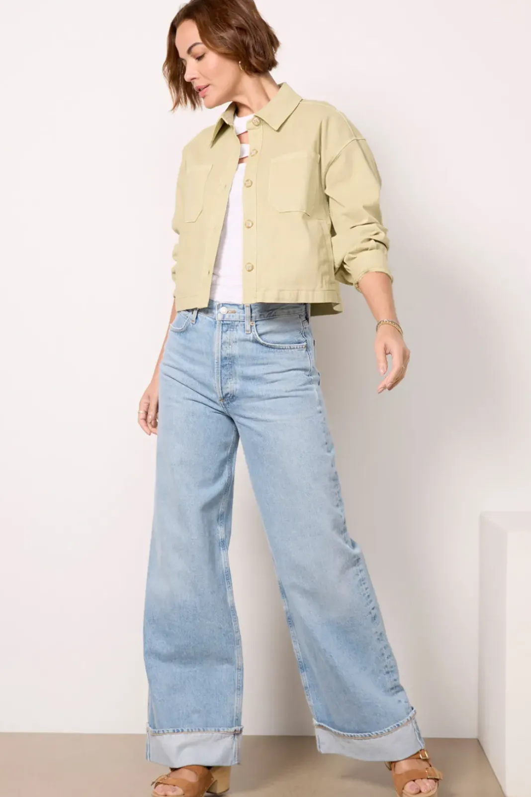 Blazers & Jackets<PAIGE Connor Shacket Paleolive