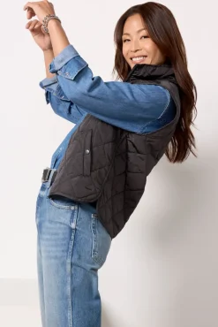 Blazers & Jackets<EVEREVE Cooper Quilted Vest Washedblack