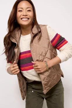 Blazers & Jackets<EVEREVE Cooper Quilted Vest Taupe