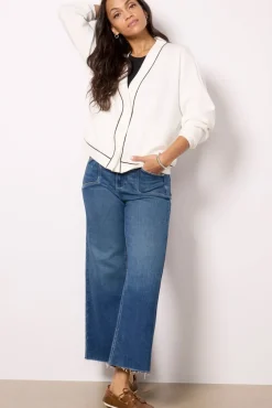 Sweatshirts<EVEREVE Corinne Sleek Button Down Sweatshirt Offwhite