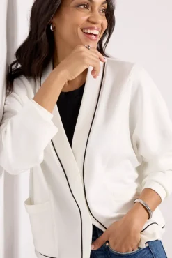 Sweatshirts<EVEREVE Corinne Sleek Button Down Sweatshirt Offwhite