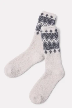 Socks<BAREFOOT DREAMS CozyChic Fair Isle Sock Slateblue