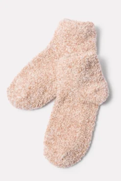Socks<BAREFOOT DREAMS CozyChic Heathered Tennis Socks Willow/White
