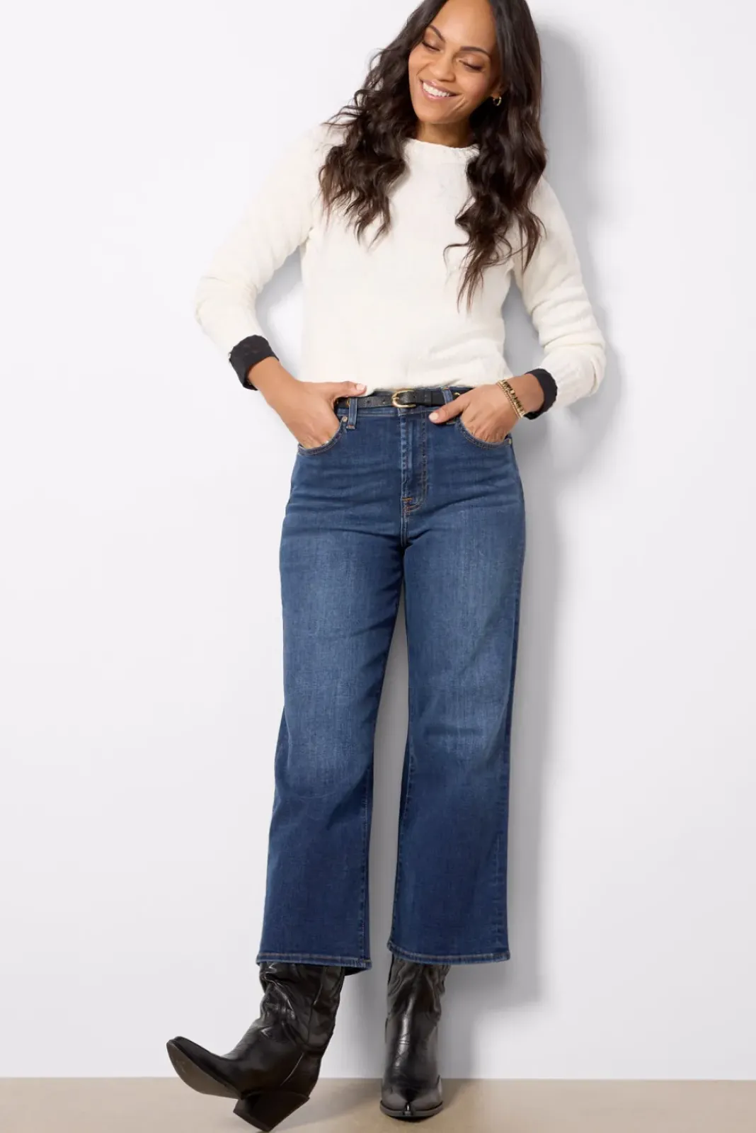 Jeans<7 FOR ALL MANKIND Cropped Alexa Highwaves