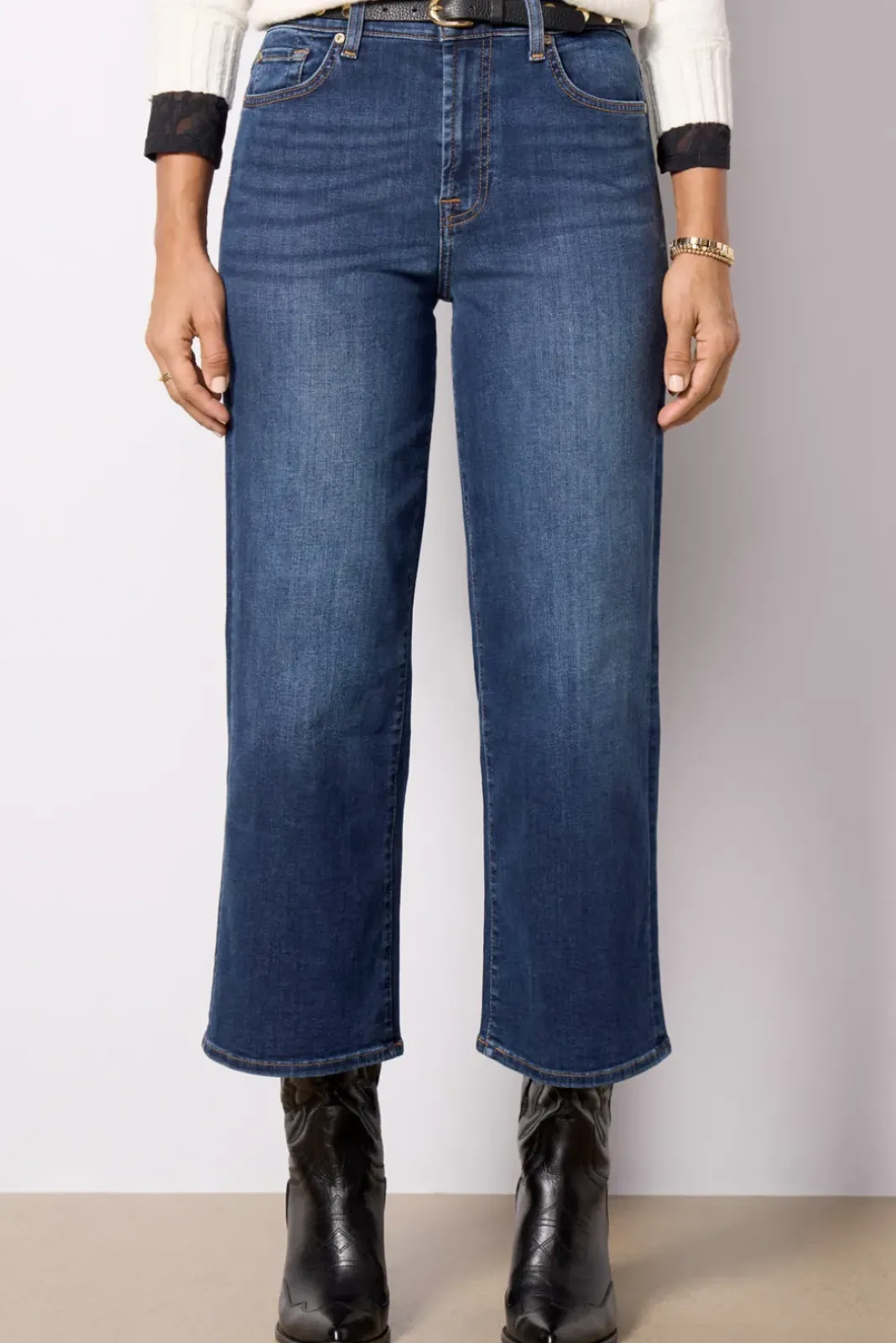 Jeans<7 FOR ALL MANKIND Cropped Alexa Highwaves