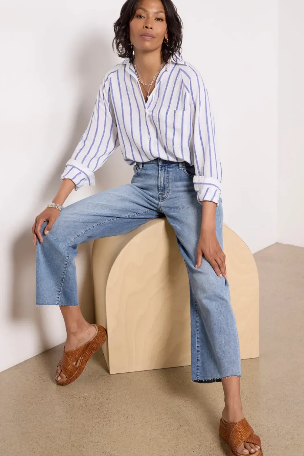 Jeans<7 FOR ALL MANKIND Cropped Alexa w Raw Hem Heidi