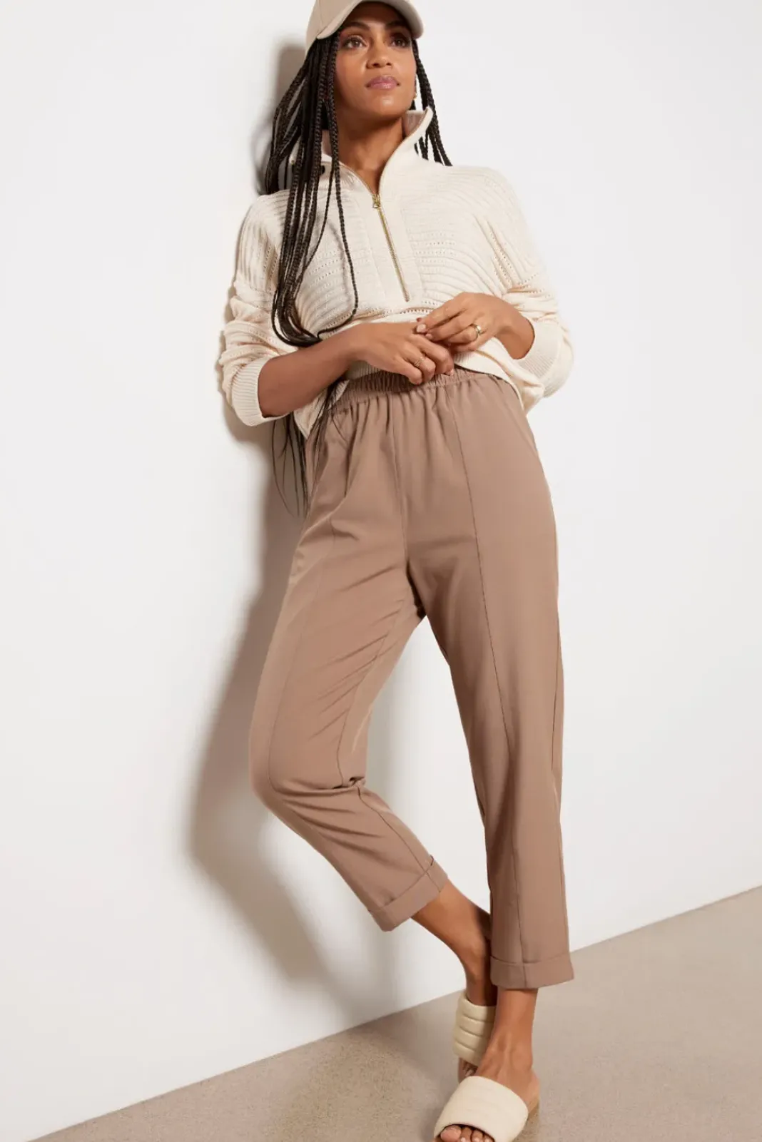 Pants & Leggings<VARLEY Cypress Turnup Taper Pant Taupestone