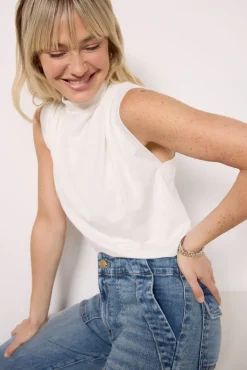 Tops & Tees<EVEREVE Dakota Cowl Neck Tank Offwhite