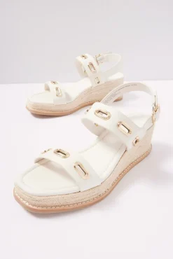 Shoes<SPLENDID FOOTWEAR Dani Wedge Sandal Linen