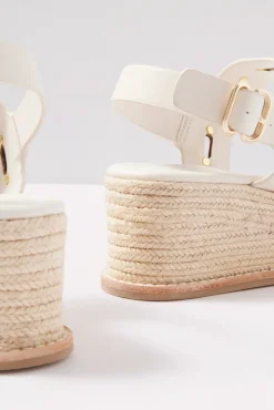 Shoes<SPLENDID FOOTWEAR Dani Wedge Sandal Linen