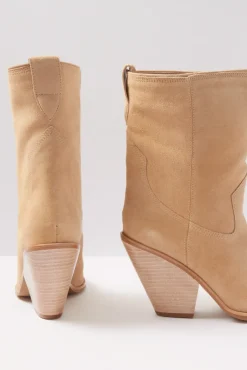 Shoes<KAANAS Dantes Suede Western Bootie Nutmeg