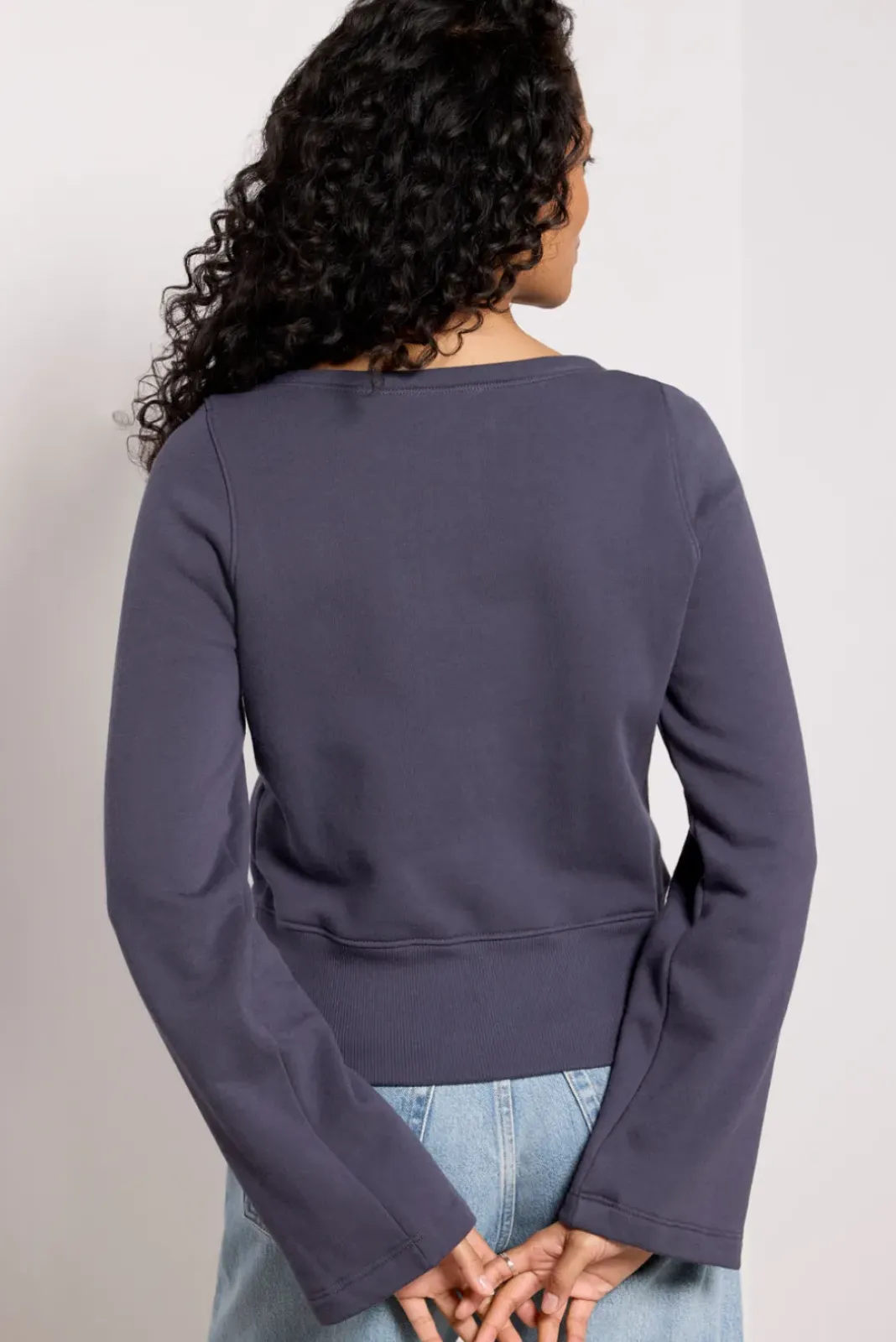 Sweatshirts<NATION LTD Darlene Envelope Neck Sweatshirt Graphite