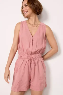 Jumpsuits & Rompers<SPLENDID Dawson Linen Romper Sunset