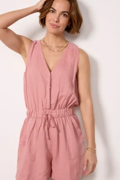 Jumpsuits & Rompers<SPLENDID Dawson Linen Romper Sunset