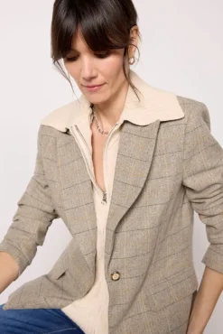 Blazers & Jackets<EVEREVE Dawson Plaid Blazer Winterwhite