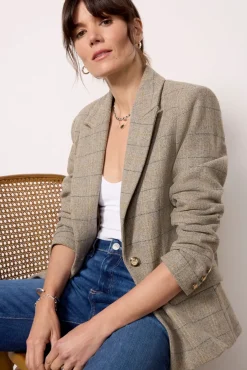 Blazers & Jackets<EVEREVE Dawson Plaid Blazer Winterwhite