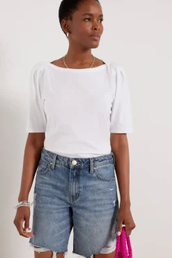 Tops & Tees<NATION LTD Deana Envelope T Shirt White