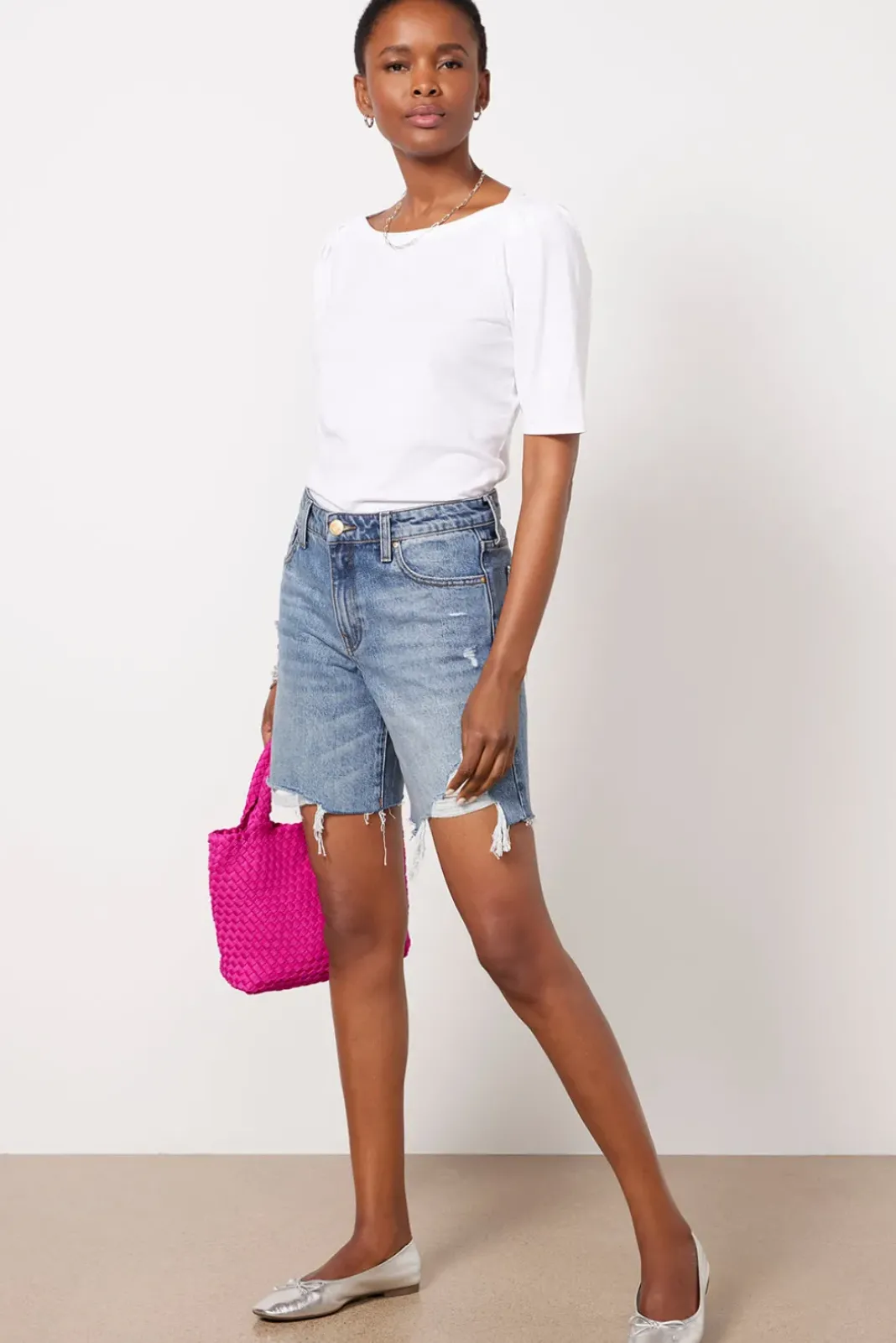 Tops & Tees<NATION LTD Deana Envelope T Shirt White