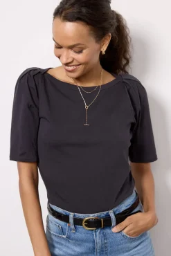 Tops & Tees<NATION LTD Deana Envelope T Shirt Jetblack