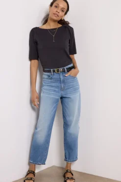 Tops & Tees<NATION LTD Deana Envelope T Shirt Jetblack
