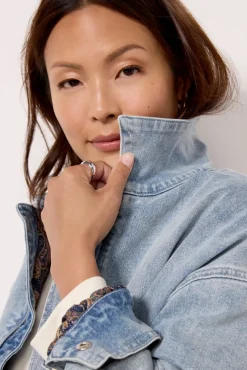 Blazers & Jackets<AVEC LES FILLES Denim Bomber Jacket Tortugawash