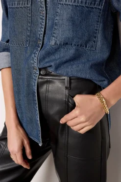Tops & Tees<CLOTH AND STONE Denim Shirt Horizonwash