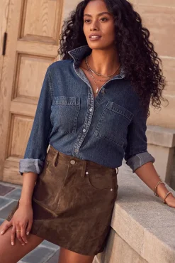 Tops & Tees<CLOTH AND STONE Denim Shirt Horizonwash