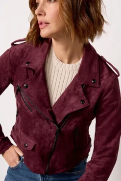 Blazers & Jackets<BLANKNYC Dessert Wine Moto Burgundy