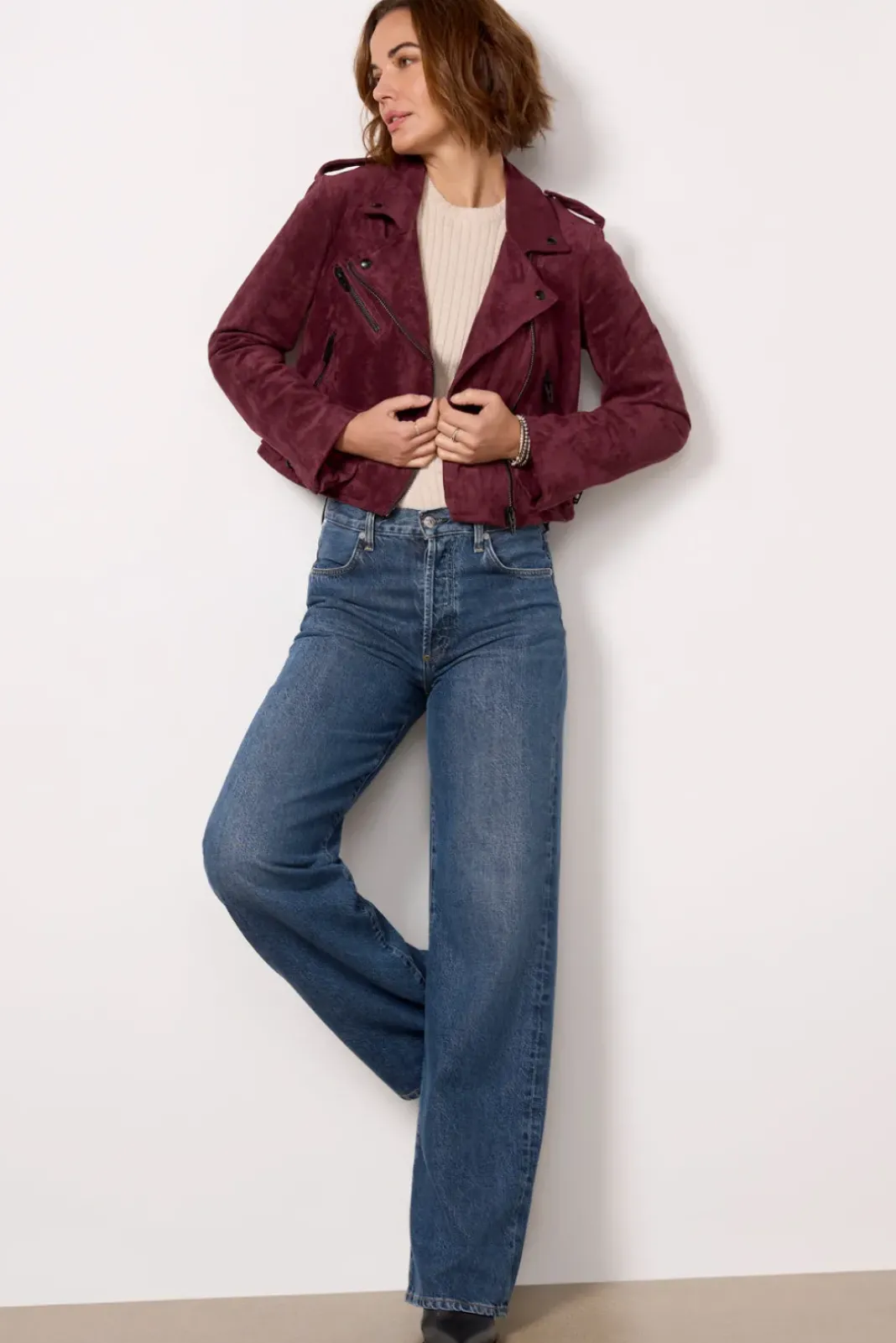 Blazers & Jackets<BLANKNYC Dessert Wine Moto Burgundy