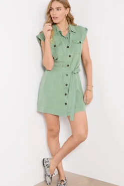 Dresses<SANCTUARY Diana Surplus Dress Shalegreen