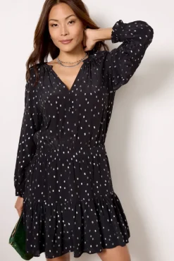 Dresses<VELVET Dina Dress Black/Silver