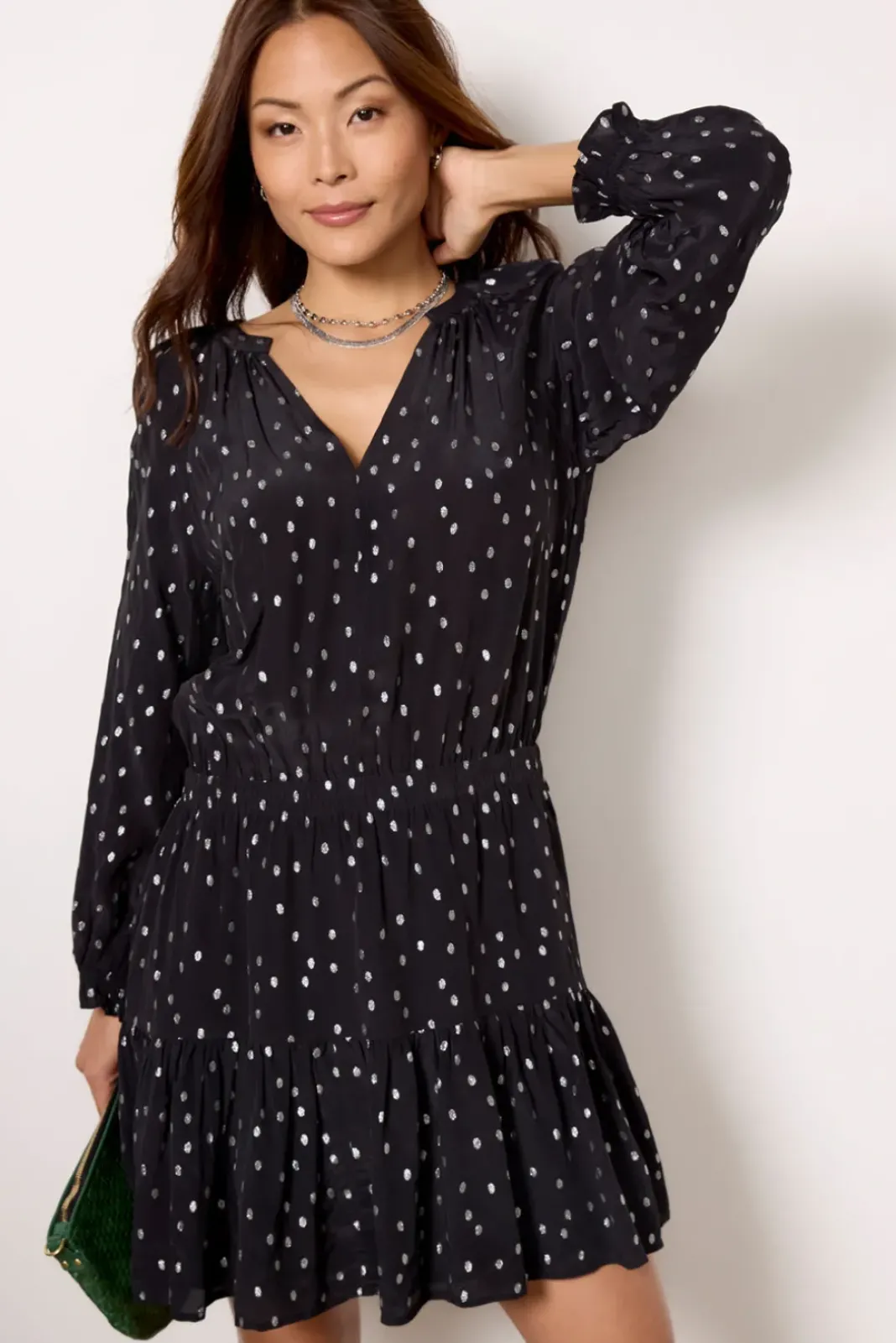 Dresses<VELVET Dina Dress Black/Silver