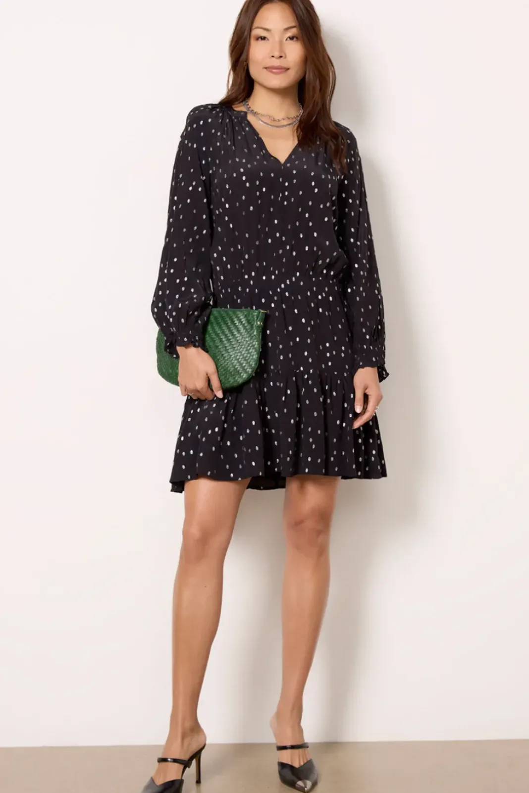 Dresses<VELVET Dina Dress Black/Silver