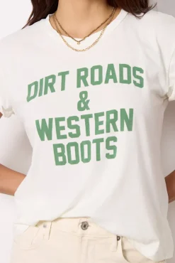 Tops & Tees<RETRO BRAND BLACK LABEL Dirt Roads Tee Antiqutewhite