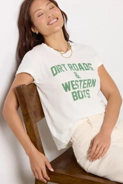 Tops & Tees<RETRO BRAND BLACK LABEL Dirt Roads Tee Antiqutewhite