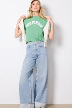 Tops & Tees<RETRO BRAND BLACK LABEL Dog Person Tee Vintagespring