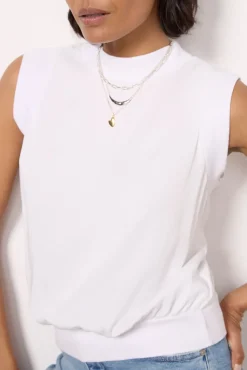 Tops & Tees<STATESIDE Dove Modal Muscle Top White