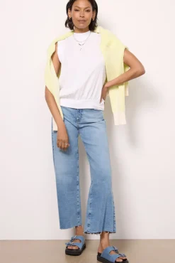 Tops & Tees<STATESIDE Dove Modal Muscle Top White