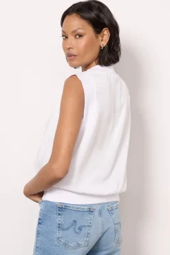 Tops & Tees<STATESIDE Dove Modal Muscle Top White