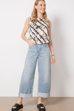 Tops & Tees<EVEREVE Dre Tie Shoulder Top Blacktiedye
